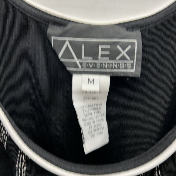 ALEX EVENINGS 2 Piece Glitter Black Cocktail Top Jacket Tank SZ M NEW - Picture 9 of 10